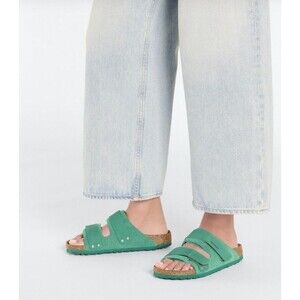Birkenstock Sandals Uji Nubuck-Suede Leather Boho Green Unisex Sz EU 38 US 7 New